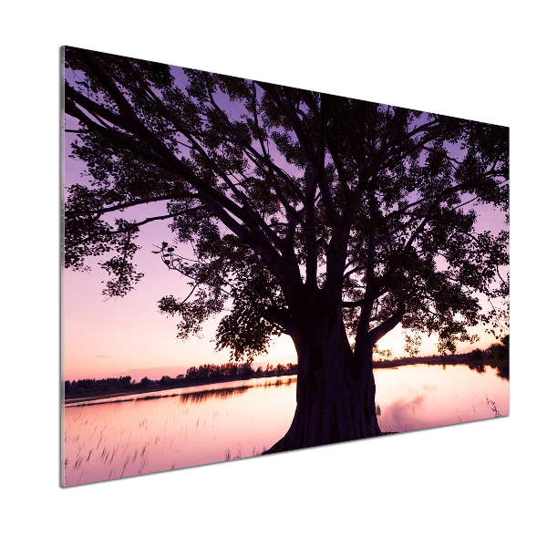 Kitchen wall panels Tree and lake