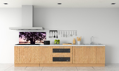 Kitchen wall panels Tree and lake