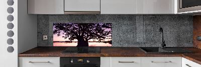 Kitchen wall panels Tree and lake