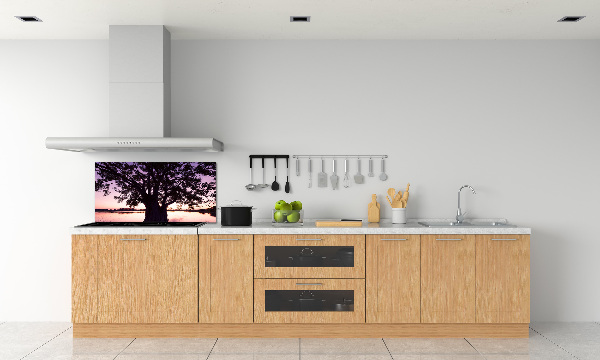 Kitchen wall panels Tree and lake