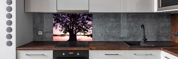 Kitchen wall panels Tree and lake