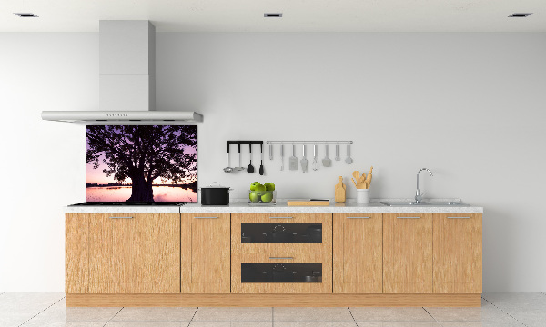 Kitchen wall panels Tree and lake