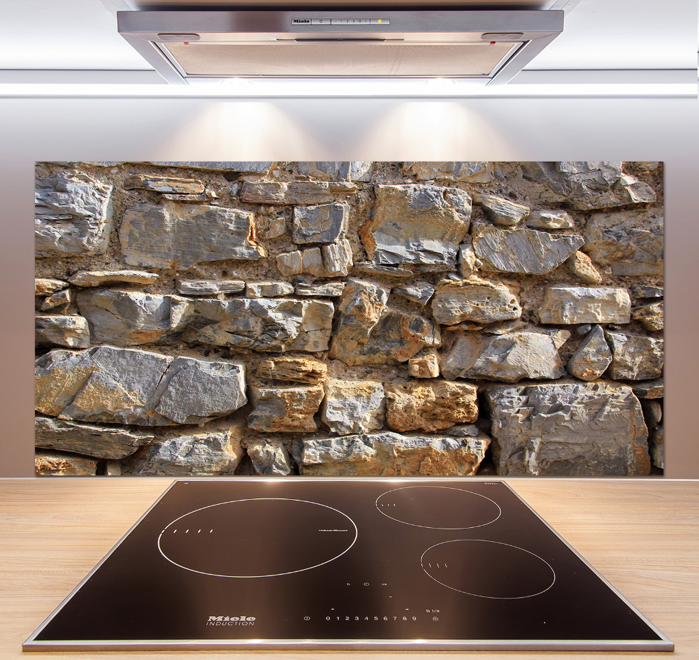 Cooker splashback Stone wall