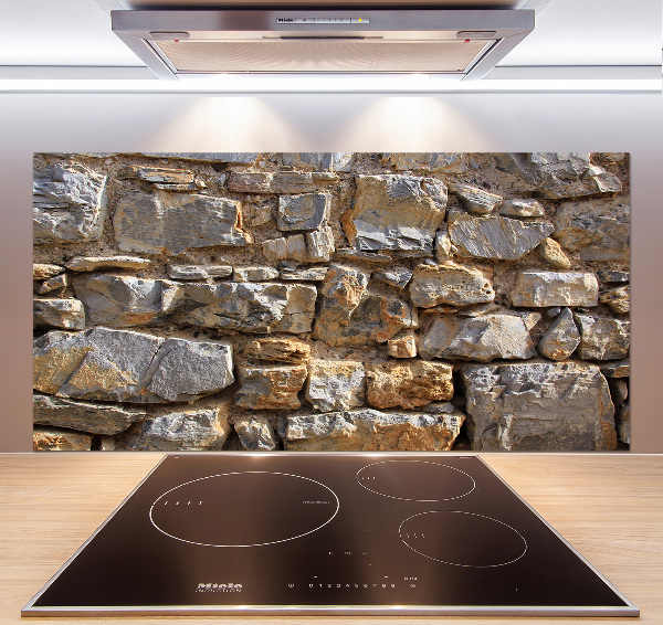 Cooker splashback Stone wall