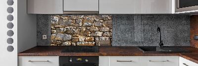 Cooker splashback Stone wall