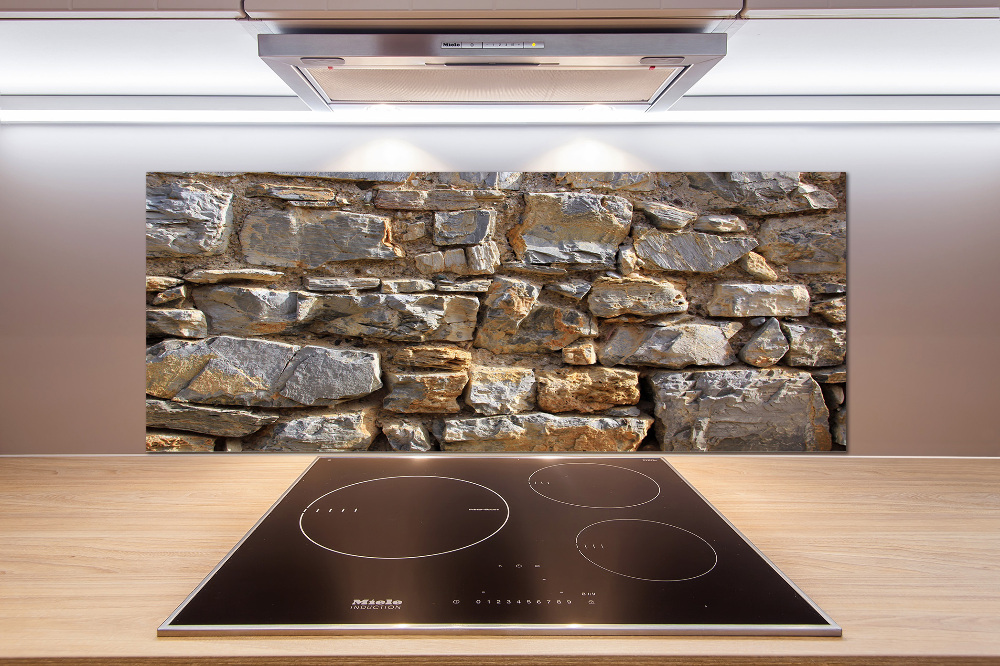 Cooker splashback Stone wall