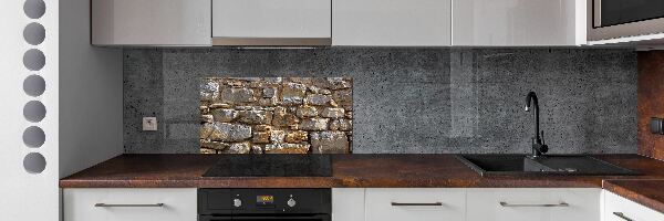 Cooker splashback Stone wall