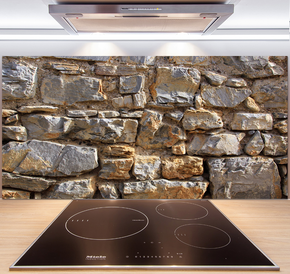 Cooker splashback Stone wall