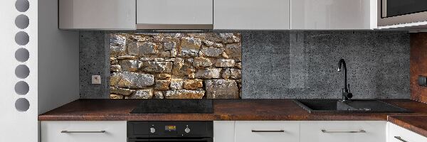 Cooker splashback Stone wall