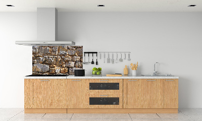 Cooker splashback Stone wall