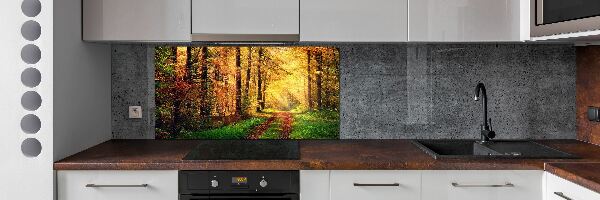 Kitchen splashback Forest in autumn