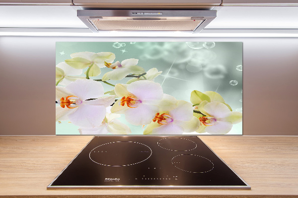 Kitchen splashback White orchid