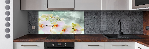 Kitchen splashback White orchid