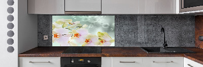 Kitchen splashback White orchid