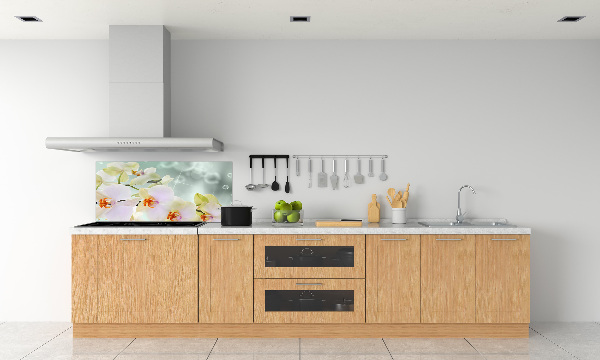 Kitchen splashback White orchid