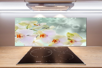 Kitchen splashback White orchid