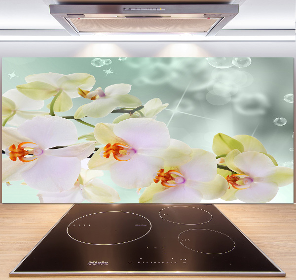 Kitchen splashback White orchid