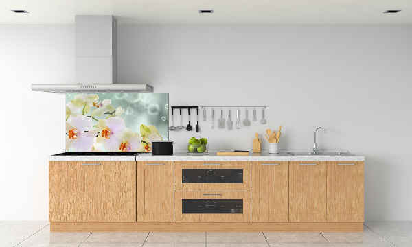 Kitchen splashback White orchid