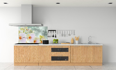 Kitchen splashback White orchid