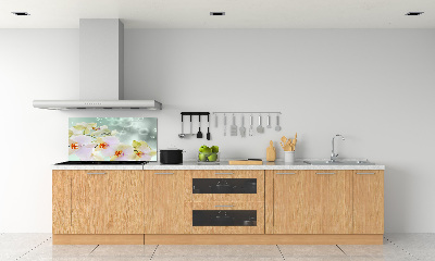 Kitchen splashback White orchid