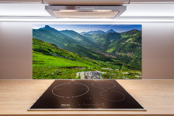 Kitchen splashback Dawn in the mountains