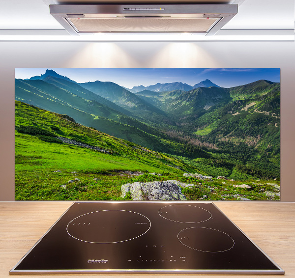 Kitchen splashback Dawn in the mountains