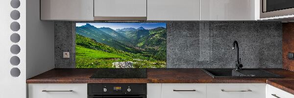 Kitchen splashback Dawn in the mountains