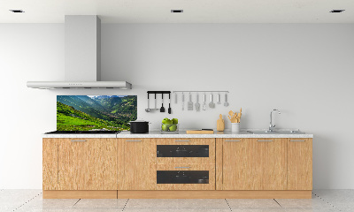 Kitchen splashback Dawn in the mountains