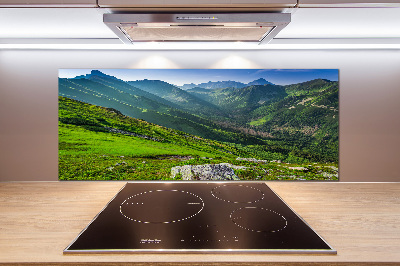 Kitchen splashback Dawn in the mountains