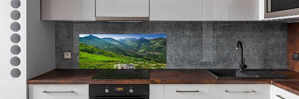 Kitchen splashback Dawn in the mountains