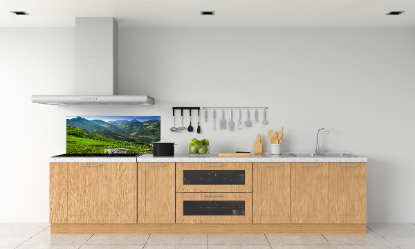 Kitchen splashback Dawn in the mountains