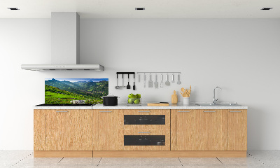 Kitchen splashback Dawn in the mountains