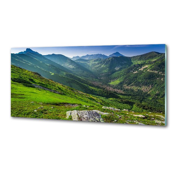 Kitchen splashback Dawn in the mountains