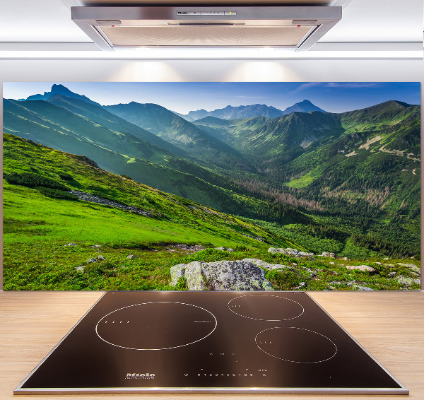 Kitchen splashback Dawn in the mountains