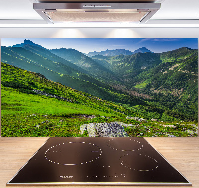 Kitchen splashback Dawn in the mountains