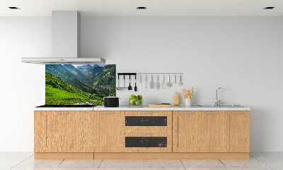 Kitchen splashback Dawn in the mountains