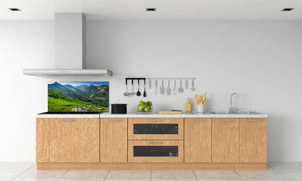 Kitchen splashback Dawn in the mountains