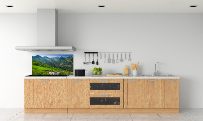 Kitchen splashback Dawn in the mountains