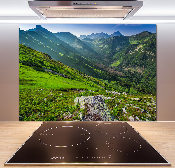 Kitchen splashback Dawn in the mountains