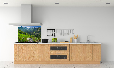 Kitchen splashback Dawn in the mountains