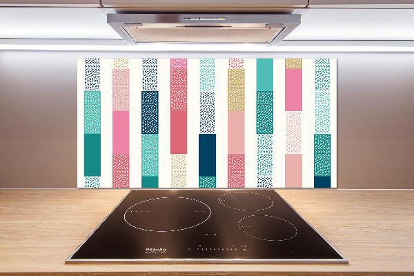 Cooker splashback Colorful stripes