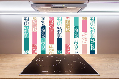 Cooker splashback Colorful stripes