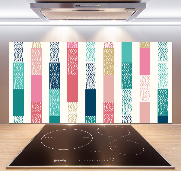 Cooker splashback Colorful stripes