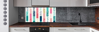 Cooker splashback Colorful stripes