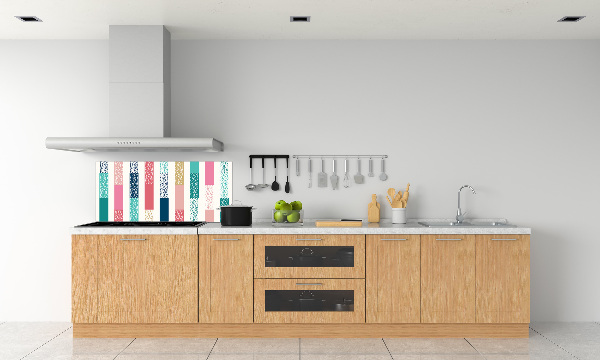 Cooker splashback Colorful stripes