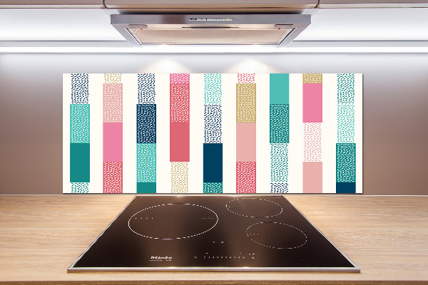 Cooker splashback Colorful stripes