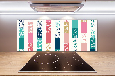 Cooker splashback Colorful stripes