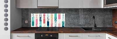 Cooker splashback Colorful stripes