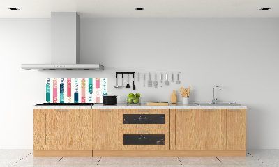 Cooker splashback Colorful stripes