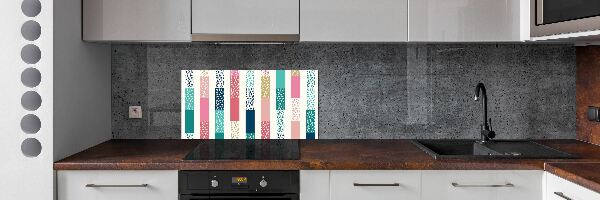 Cooker splashback Colorful stripes